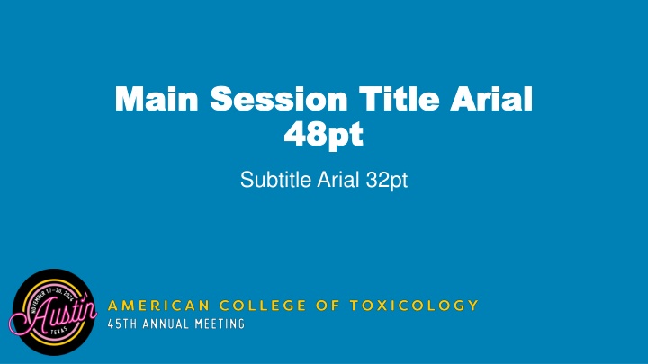 main session title arial main session title arial