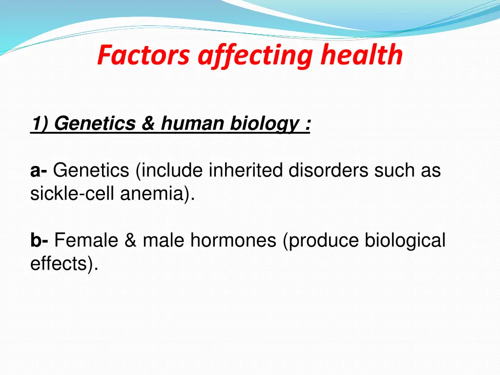 factors affecting health 1