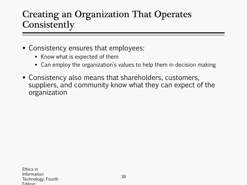 creating an organization that operates