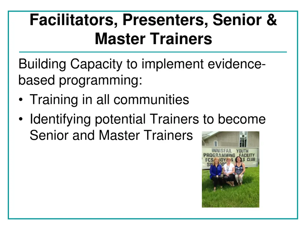 facilitators presenters senior master trainers