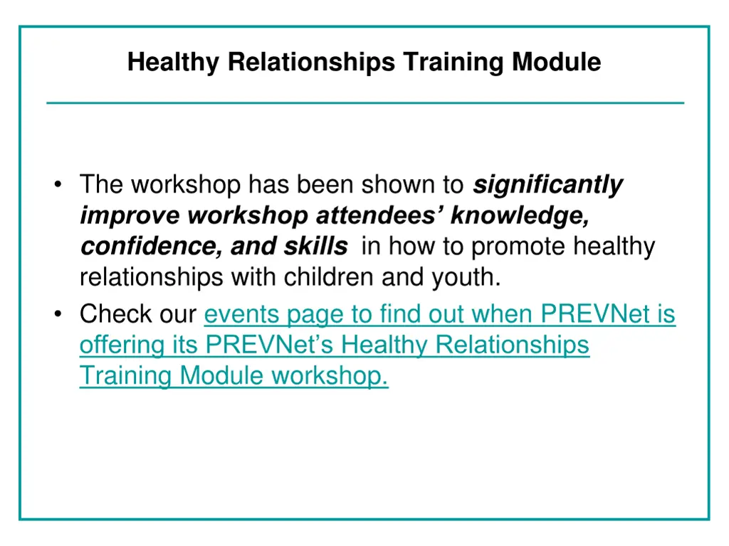 healthy relationships training module 4