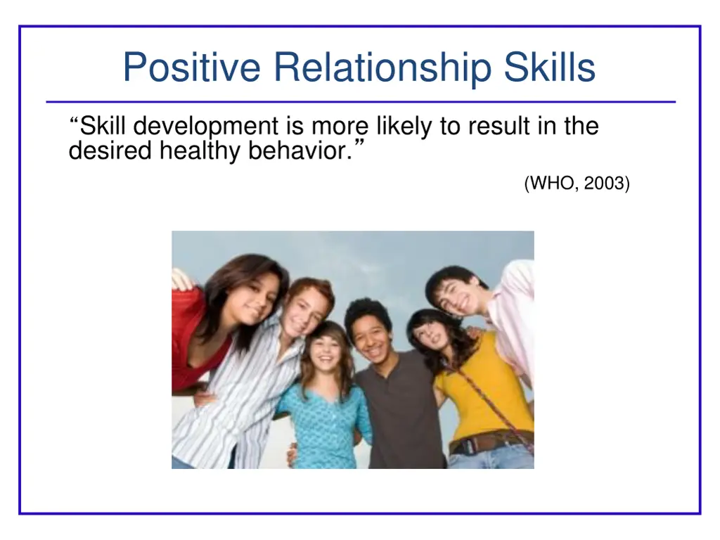 positive relationship skills