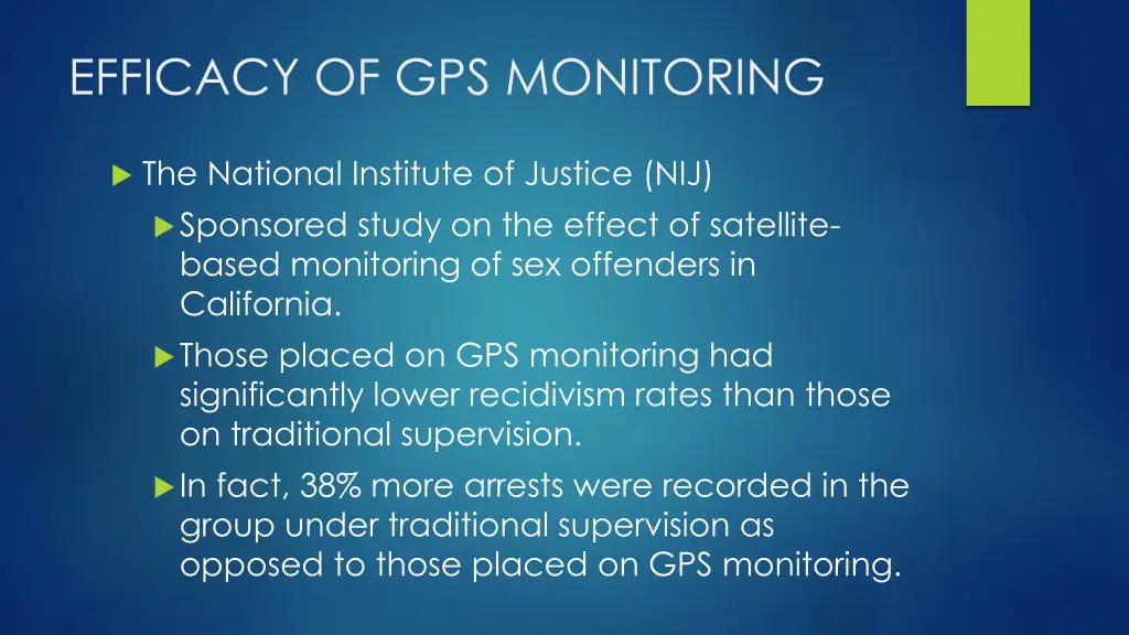 efficacy of gps monitoring