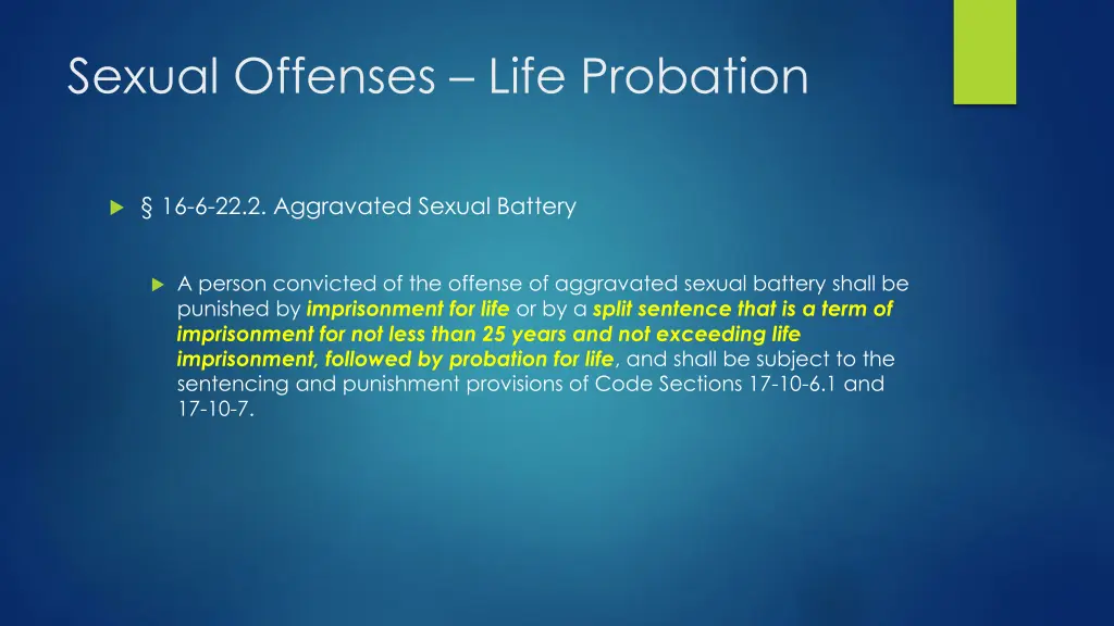 sexual offenses life probation 4