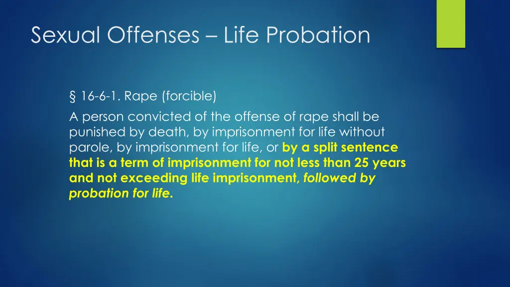 sexual offenses life probation