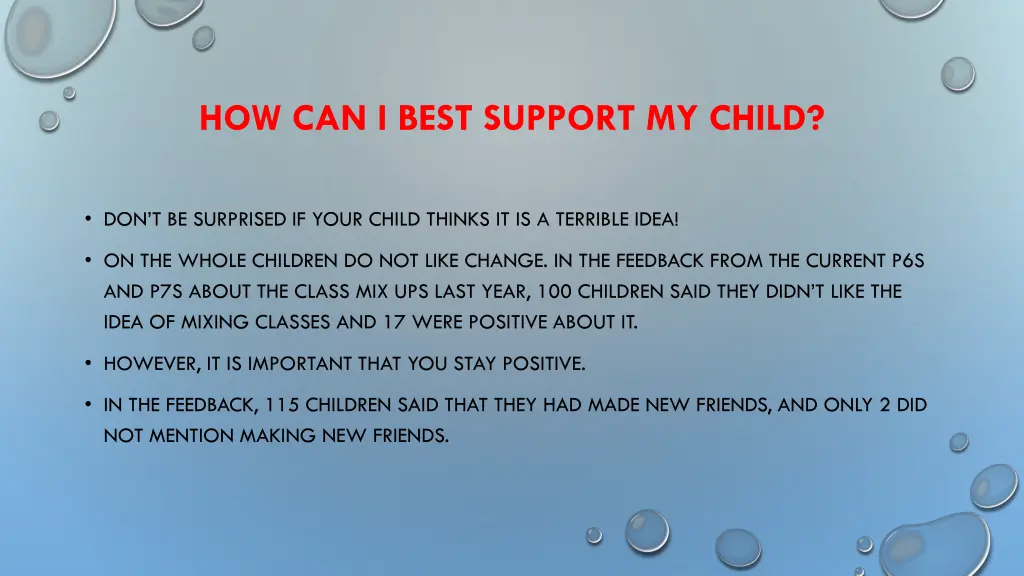 how can i best support my child