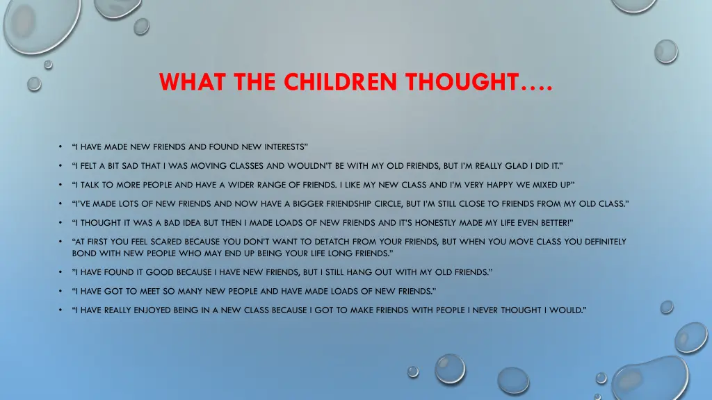 what the children thought 1