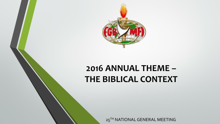 2016 annual theme the biblical context