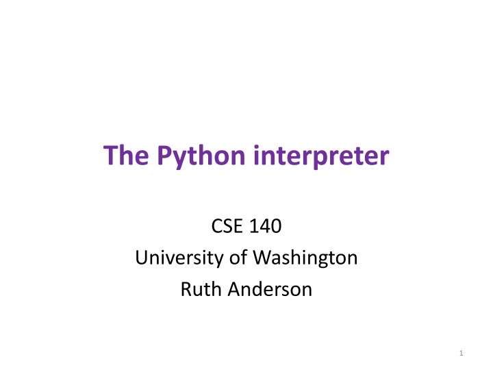 the python interpreter