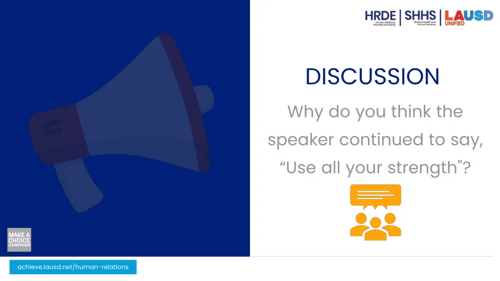 discussion why do you think the speaker continued