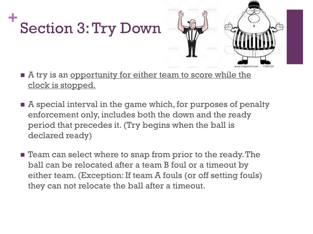 section 3 try down