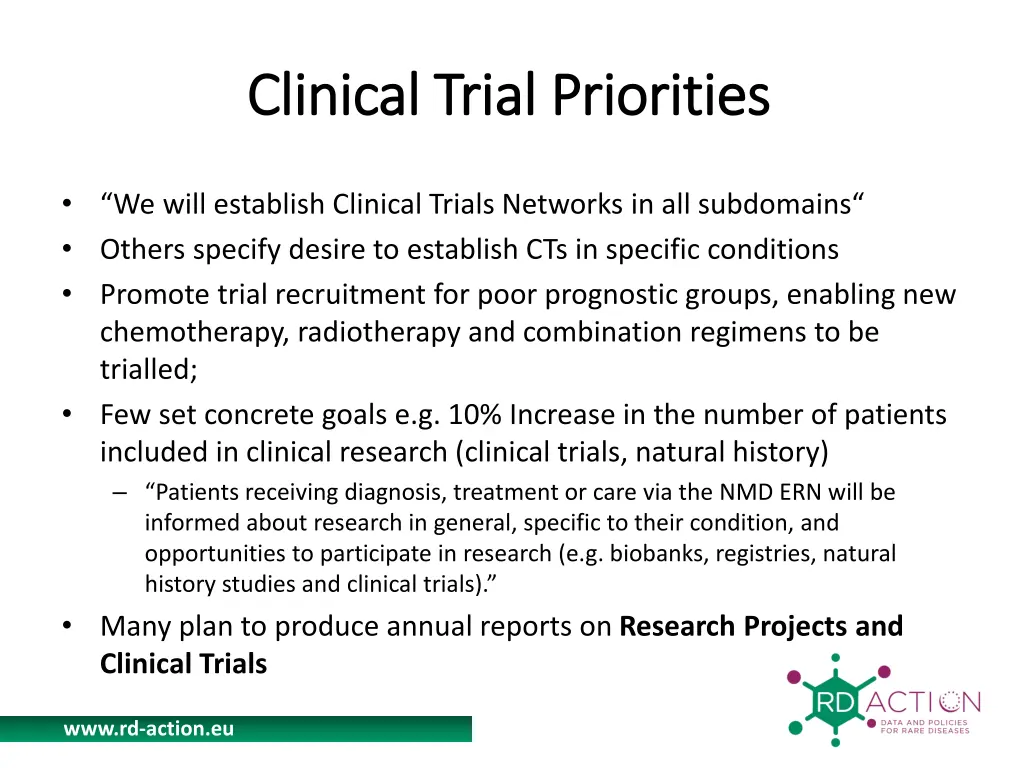 clinical trial priorities clinical trial