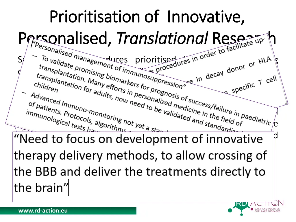 prioritisation of innovative prioritisation