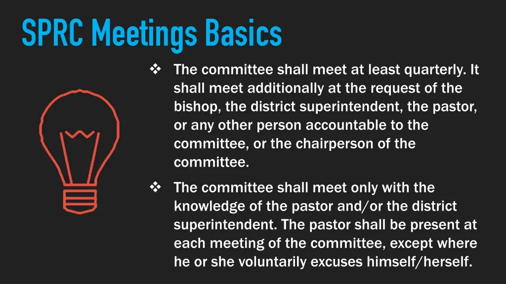 sprc meetings basics the committee shall meet