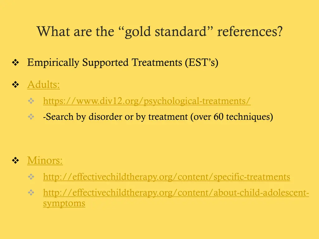 what are the gold standard references