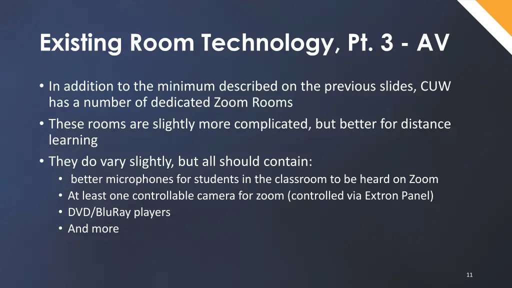 existing room technology pt 3 av