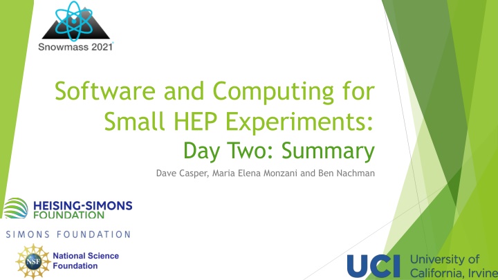 software and computing for small hep experiments