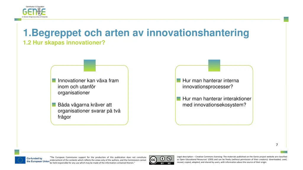 1 begreppet och arten av innovationshantering 2