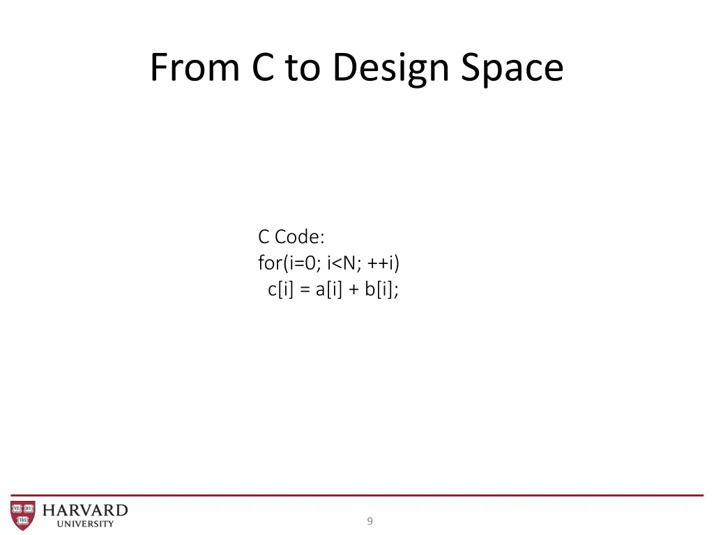 from c to design space