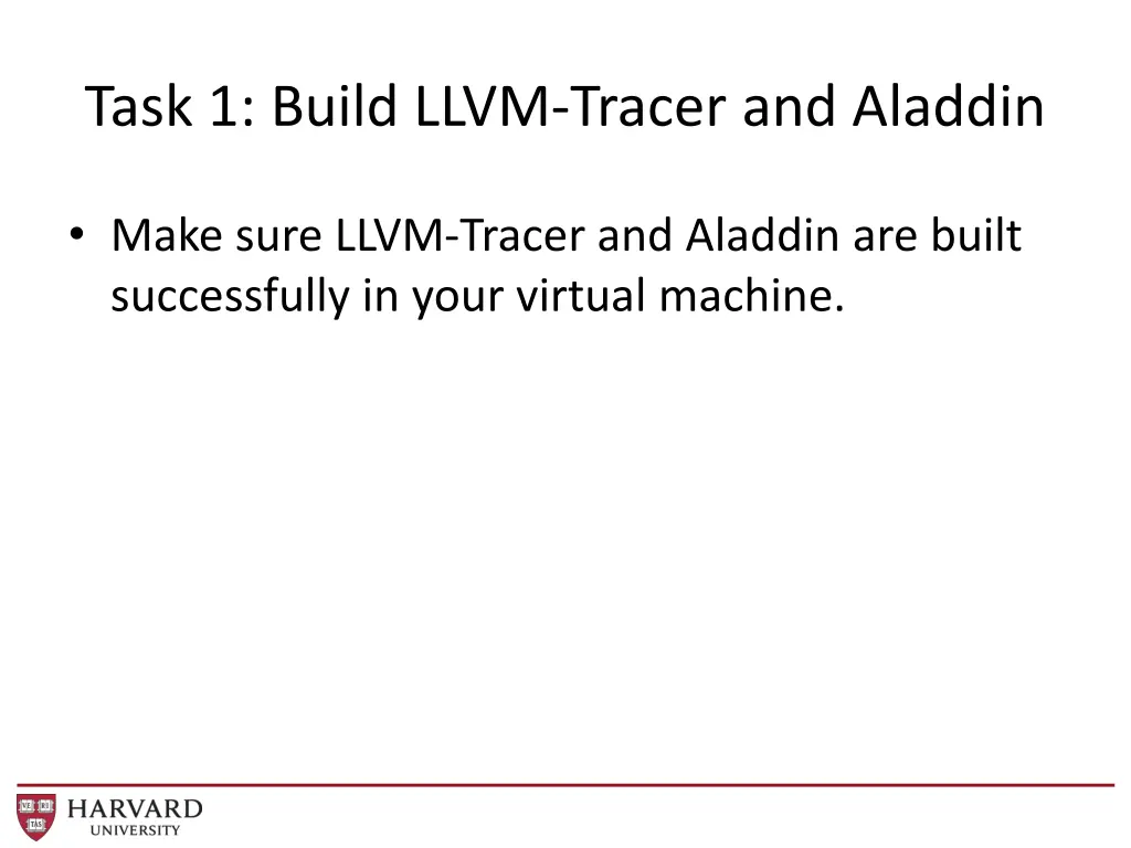 task 1 build llvm tracer and aladdin