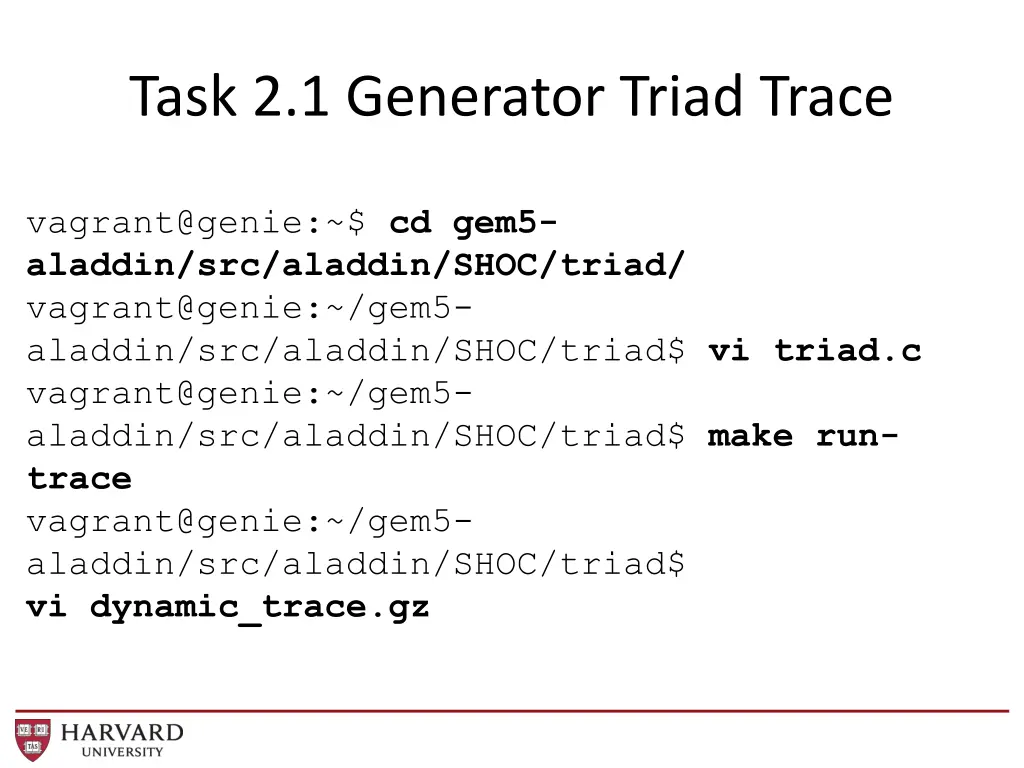 task 2 1 generator triad trace