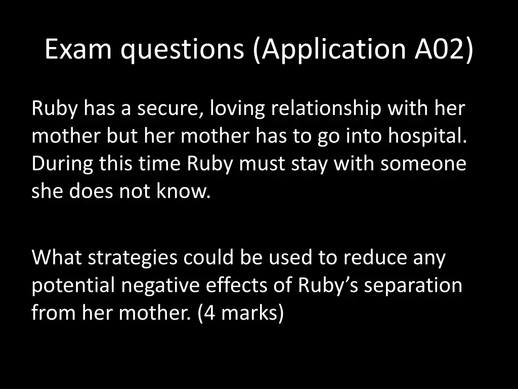 exam questions application a02