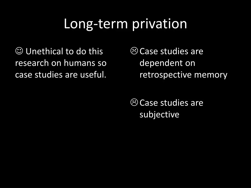 long term privation