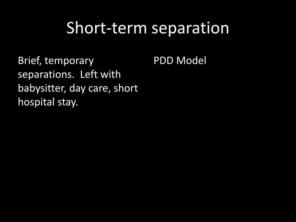 short term separation