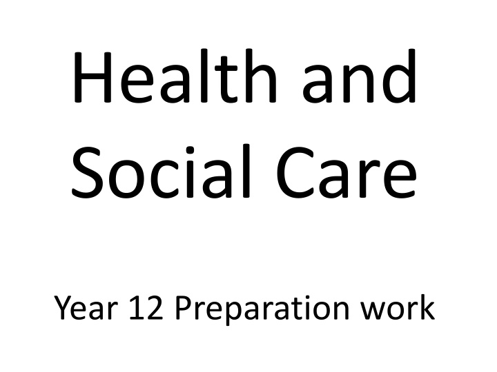 health and social care