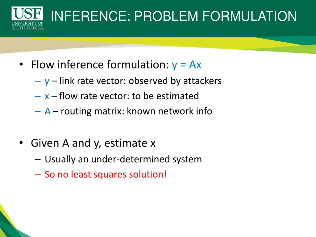 inference problem formulation