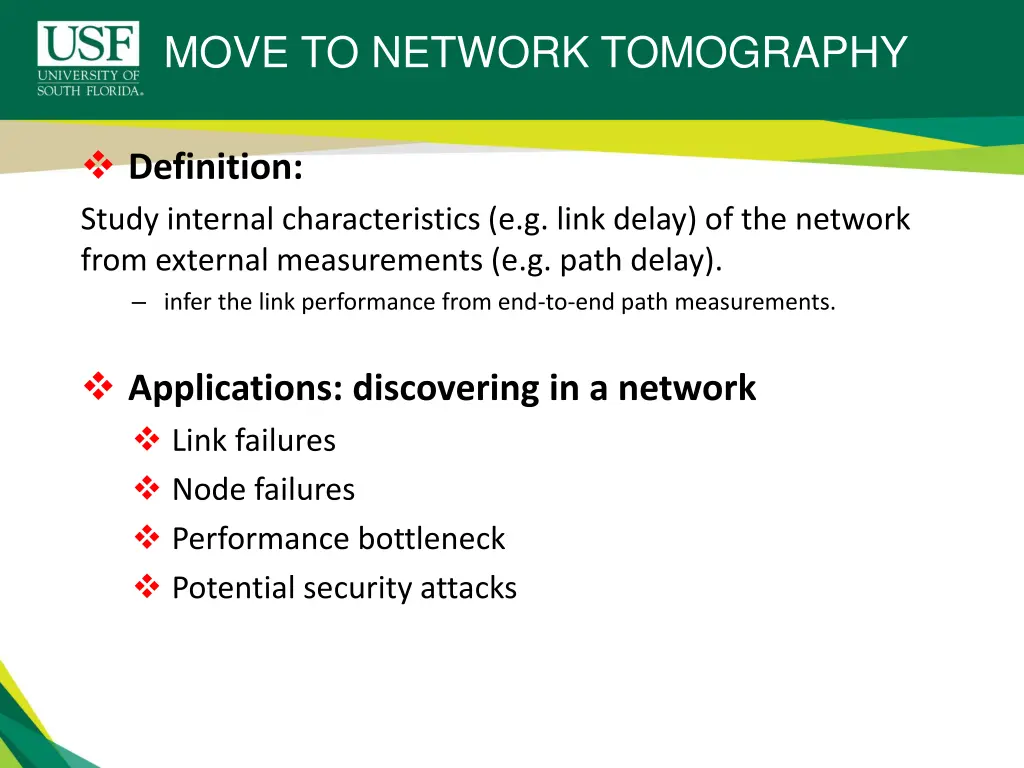 move to network tomography 2