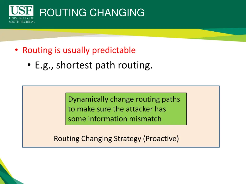 routing changing