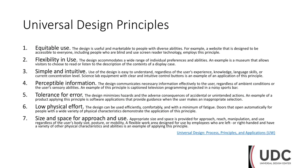 universal design principles