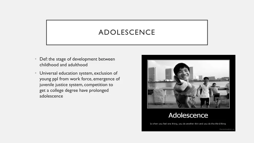 adolescence