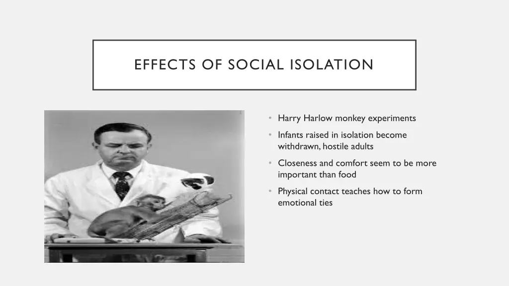 effects of social isolation