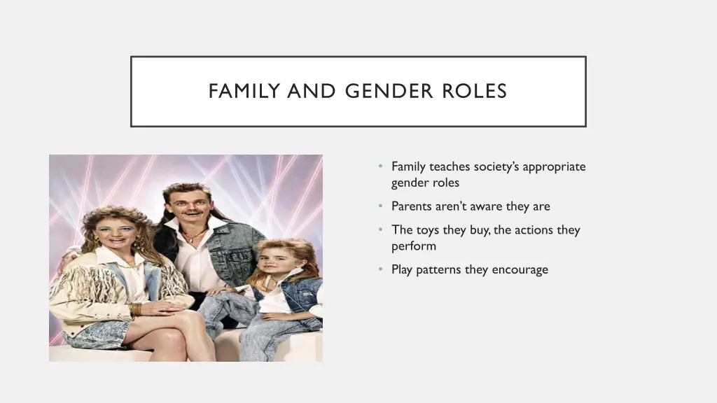 family and gender roles