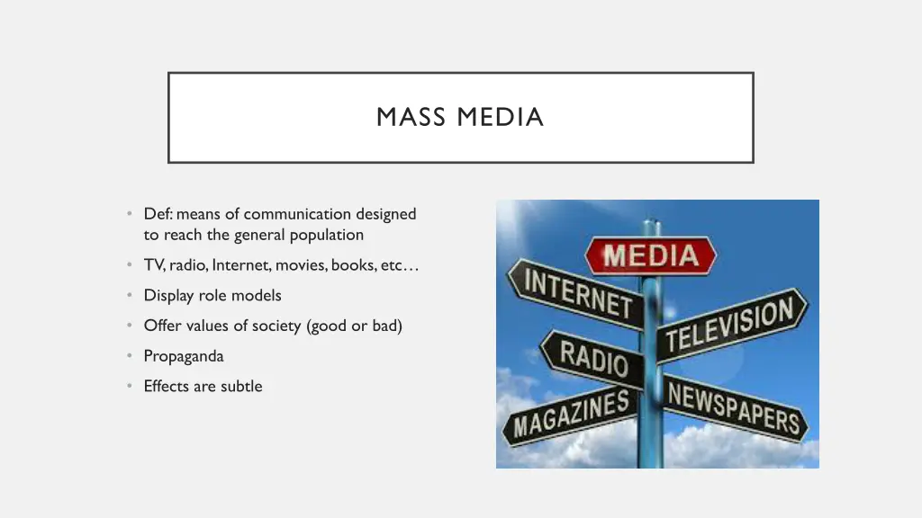 mass media