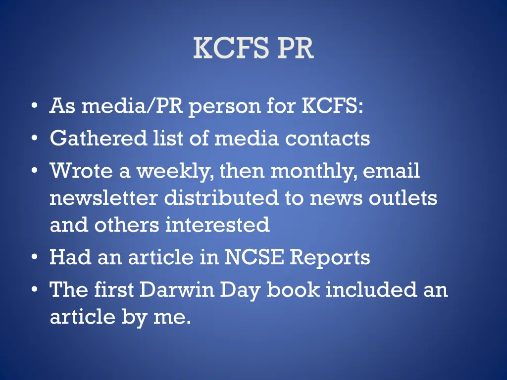 kcfs pr