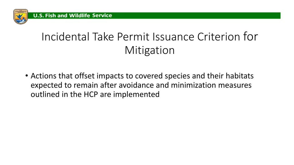 incidental take permit issuance criterion