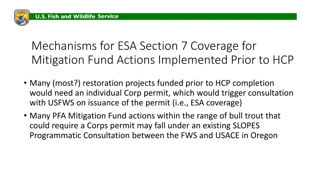 mechanisms for esa section 7 coverage