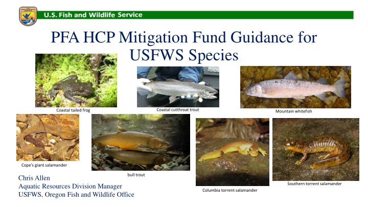 pfa hcp mitigation fund guidance for usfws species