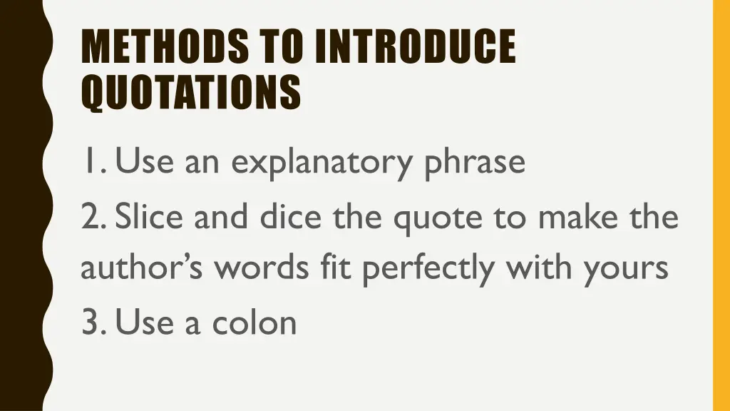 methods to introduce quotations