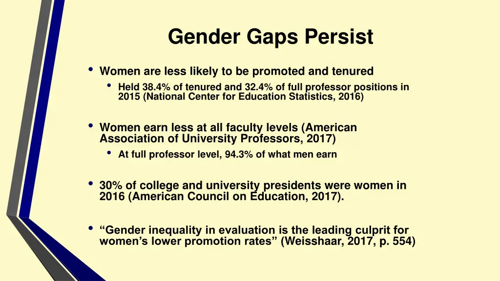 gender gaps persist