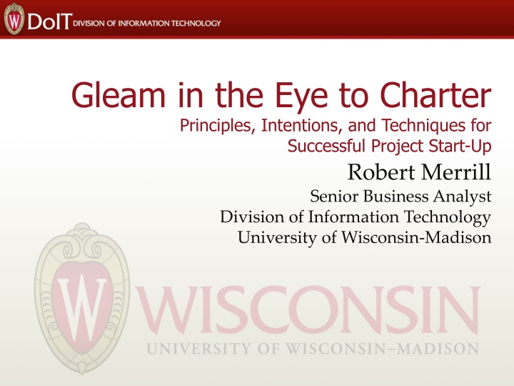 gleam in the eye to charter principles intentions