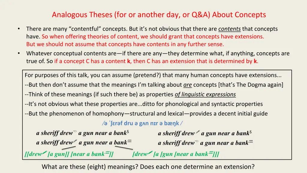 analogous theses for or another day or q a about