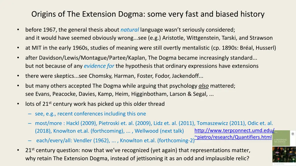 origins of the extension dogma some very fast 1