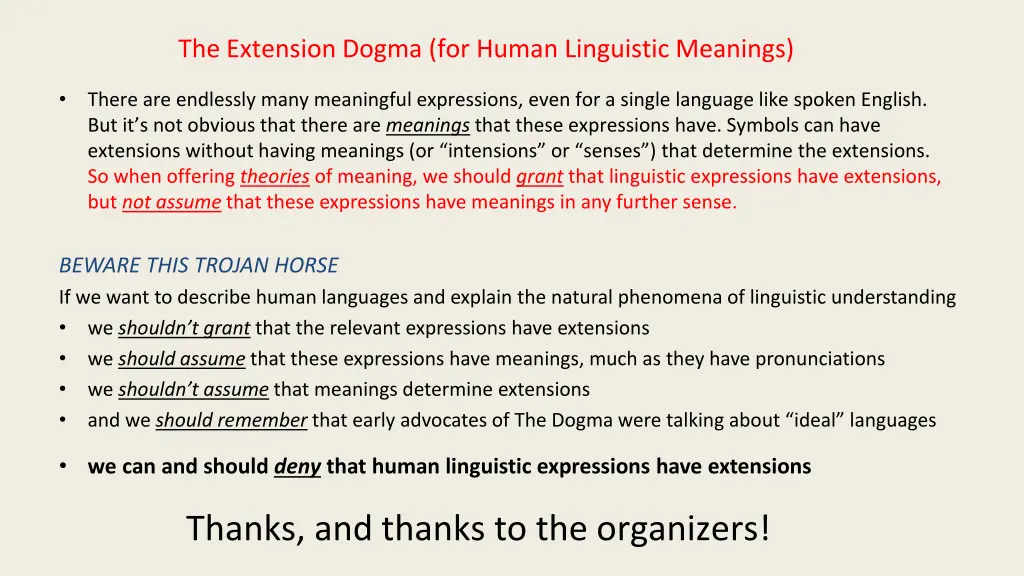 the extension dogma for human linguistic meanings 2