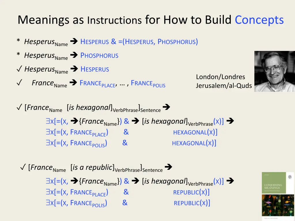 meanings as instructions for how to build concepts