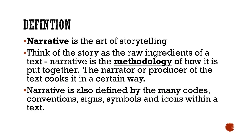 defintion narrative is the art of storytelling