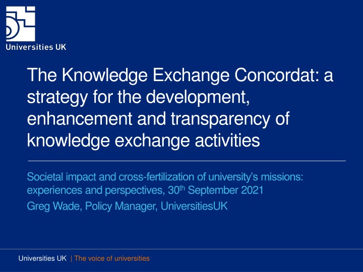 the knowledge exchange concordat a strategy